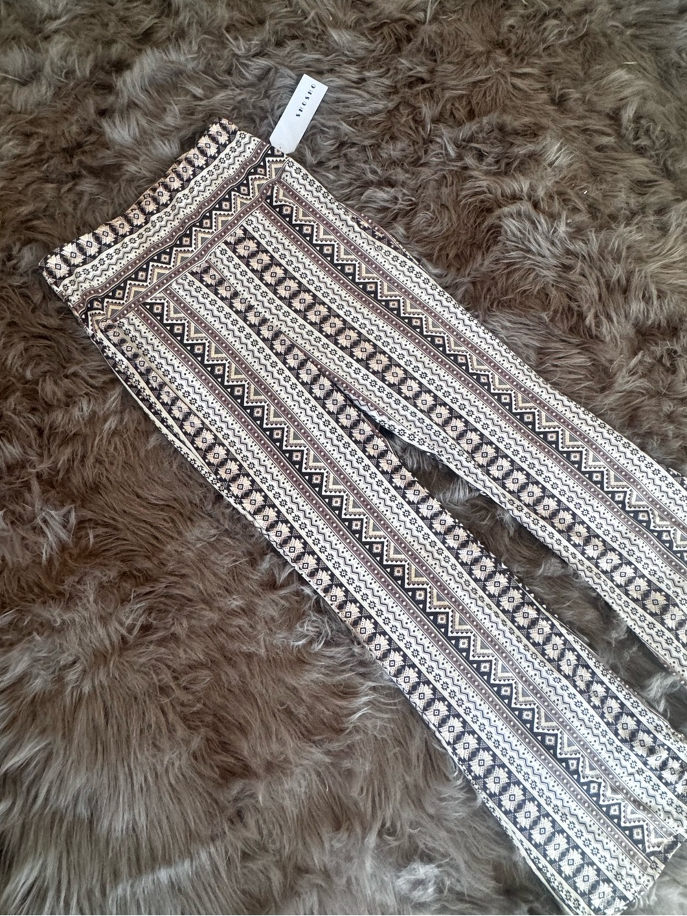 Boho high waisted pants tummy control bell bottom yoga